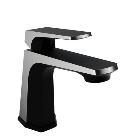 ANZZI 1-Handle Bathroom Faucet in Matte Black and Brushed Nickel L-AZ903MB-BN